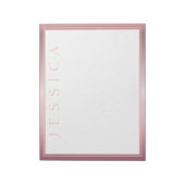 Blush & Subtile Rose Ombre | Ihr Name Notizblock (Rotiert)