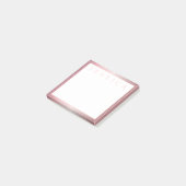 Blush & Subtile Rose Ombre | Ihr Name Post-it Klebezettel (angewinkelt)