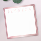 Blush & Subtile Rose Ombre | Ihr Name Post-it Klebezettel