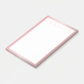 Blush & Subtile Rose Ombre | Ihr Name Post-it Klebezettel (angewinkelt)