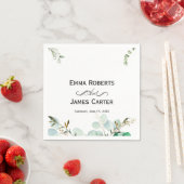 Blush Succulent Greenerity Wedding Napkins Serviette (Beispiel)