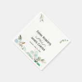 Blush Succulent Greenerity Wedding Napkins Serviette (Ecke)