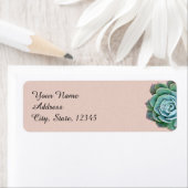 Blush Succulent Wedding Label (Insitu)