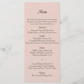 Blush Succulent Wedding Menu Menükarte (Vorderseite)