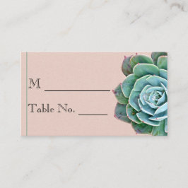 Blush Succulent Wedding Platzkarte