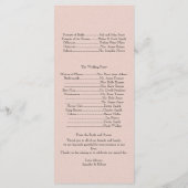 Blush Succulent Wedding Program Programm (Rückseite)