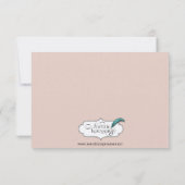 Blush Succulent Wedding Response Card RSVP Karte (Rückseite)