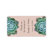 Blush Succulent Wedellip Balm Label Adressaufkleber (Vorne)