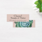 Blush Succulent WedgeDrinks Tickets (Schreibtisch)