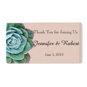 Blush Succulent Wedgewater Flasche Label (Vorne)