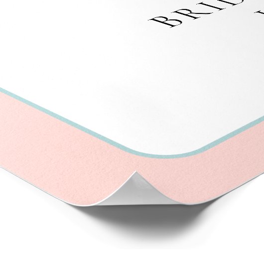 Blush Suitcases Miss zu Mrs. Brautparty willkommen Poster (Ecke)