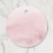 Blush Summer Floral Romantisches Brautparty Geschenkanhänger (Rückseite)