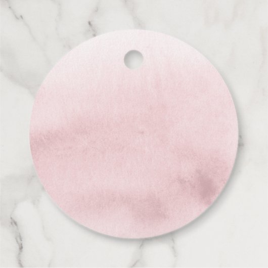 Blush Summer Floral Romantisches Brautparty Geschenkanhänger (Rückseite)