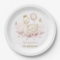 Blush Swan Princess mit Ballon & Schmetterlingen