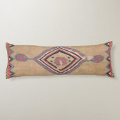 Blush Tan Pink Medallion Baby Blue Cowboy Seitenschläferkissen (Rückseite)