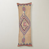 Blush Tan Pink Medallion Baby Blue Cowboy Seitenschläferkissen (Rückseite (Vertikal))