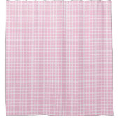 Blush Tartan Curtain Modern Pink Bathroom Accent Duschvorhang (Vorderseite)