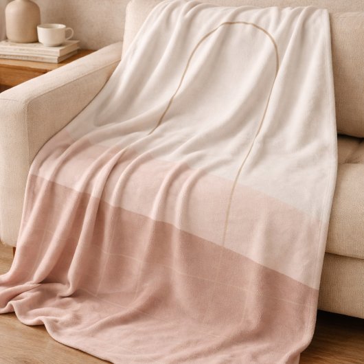 Blush Taupe Arch Fleece-Decke Fleecedecke