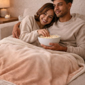 Blush Taupe Sky Fade Sherpa Blanket Sherpadecke