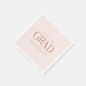 Blush Terracotta Custom Minimalistisch Grad Party Serviette (Ecke)