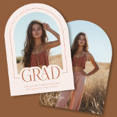 Blush Terracotta Moderner Abschluss Ankündigung