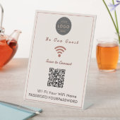 Blush Terrakotta QR-Code WiFi-Schild Sockelschild (In Situ)