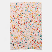 Blush Terrazzo | Rosa eklektische Fußketten | ABST Geschirrtuch (Vertikal)