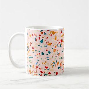 Blush Terrazzo   Rosa eklektische Sprenkel   Abstr Kaffeetasse