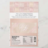 Blush Theme Candy Bar und Nugget Wrappers Flyer (Vorne)