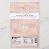 Blush Theme Candy Bar und Nugget Wrappers Flyer (Vorne)