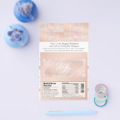Blush Theme Candy Bar und Nugget Wrappers Flyer (Einzeln)