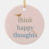 Blush Think glückliche Gedanken Vögel Keramik Ornament (Vorne)