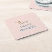 Blush Think glückliche Gedanken Vögel Untersetzer (angewinkelt)