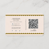 Blush Tier Cake Bäckerei Social Media Connection Q Visitenkarte (Rückseite)