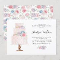 Blush Tiered Cake Succulents Babydusche Brunch