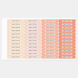 Blush Tones Palette Kids Name Organizational Etiketten