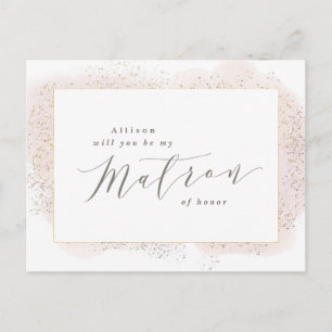 BLUSH TOUCH MATRON OF EONOR POSTCARD. EINLADUNGSPOSTKARTE