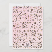 Blush Tropical Boho Safari Animals Baby Dusche Einladung (Rückseite)