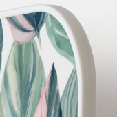 Blush Tropical Leaf Pickleball Schläger (Linke Seite)