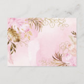 Blush Tropical Safari Baby Dusche Windeln Raffle Begleitkarte (Rückseite)