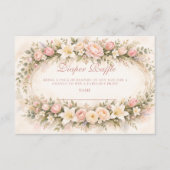 Blush Tulip And Lily Garden Diapper Raffle Begleitkarte (Vorderseite)