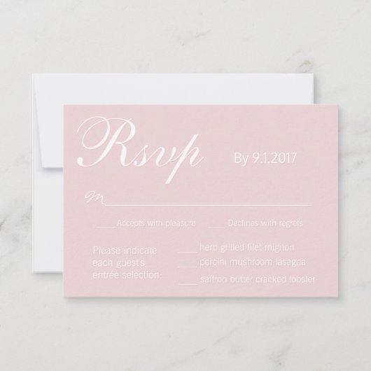 Blush UAWG RSVP Karte (Rückseite)