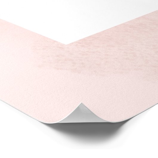 Blush und bordeauxfarbene Golddusche Baby Poster (Ecke)