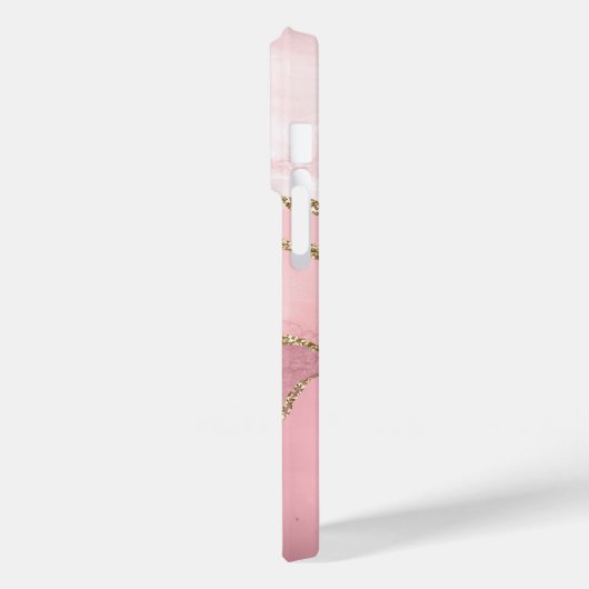 Blush und Gold Agate Case-Mate iPhone Hülle (Rückseite / Links)