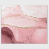 Blush und Gold Agate Geschenkpapier (Flach)