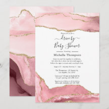 Blush- und Gold-Agate-Laufwerk durch Dusche