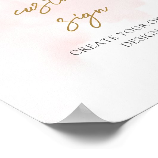 Blush und Gold Custom erstellen Sie Ihr eigenes Ze Poster (Ecke)