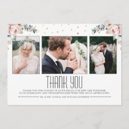 Blush und Gold | Floral Wedding Danke Foto