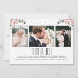 Blush und Gold | Floral Wedding Danke Foto