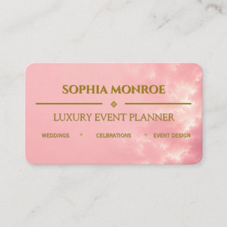 Blush- und Gold-Veranstaltungsplaner Visitenkarte